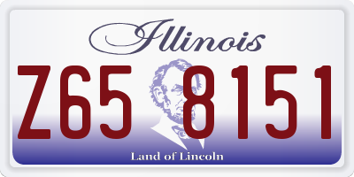 IL license plate Z658151