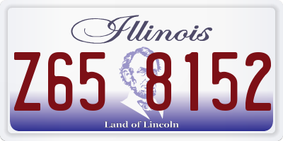 IL license plate Z658152