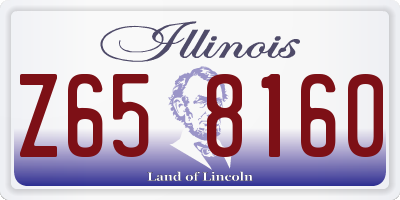 IL license plate Z658160