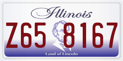 IL license plate Z658167