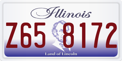 IL license plate Z658172