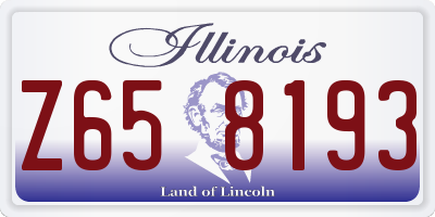 IL license plate Z658193