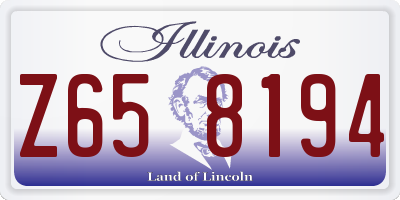 IL license plate Z658194