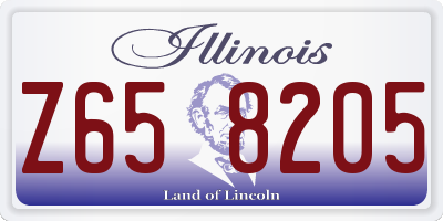 IL license plate Z658205