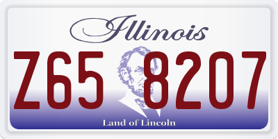 IL license plate Z658207