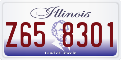 IL license plate Z658301