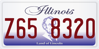 IL license plate Z658320