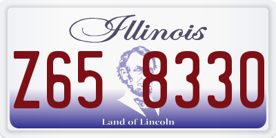 IL license plate Z658330