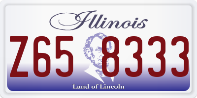 IL license plate Z658333