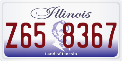 IL license plate Z658367