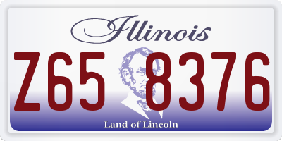 IL license plate Z658376