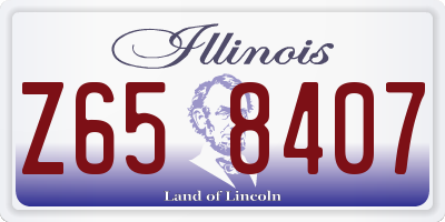 IL license plate Z658407