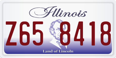 IL license plate Z658418