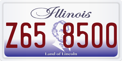 IL license plate Z658500