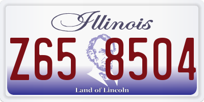 IL license plate Z658504
