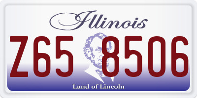 IL license plate Z658506