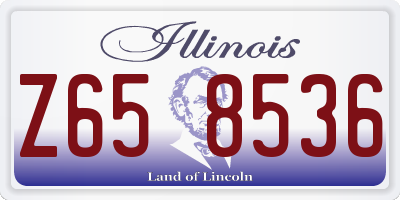 IL license plate Z658536