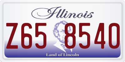 IL license plate Z658540