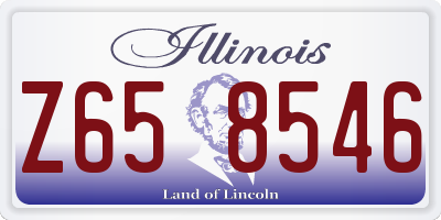 IL license plate Z658546