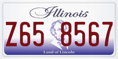 IL license plate Z658567
