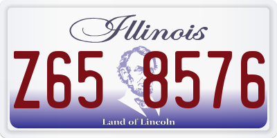 IL license plate Z658576