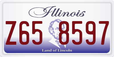 IL license plate Z658597
