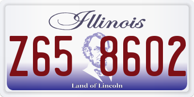 IL license plate Z658602