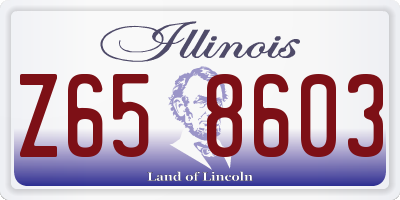 IL license plate Z658603