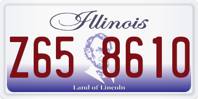 IL license plate Z658610