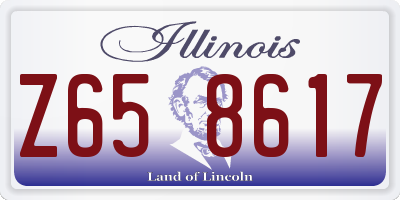 IL license plate Z658617