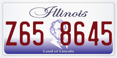 IL license plate Z658645