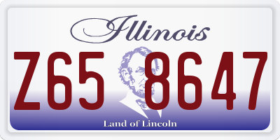 IL license plate Z658647
