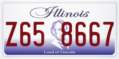 IL license plate Z658667
