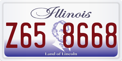IL license plate Z658668