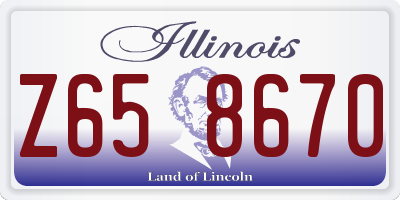 IL license plate Z658670