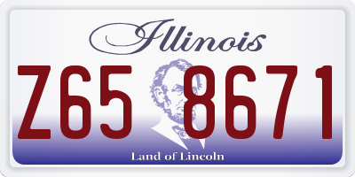 IL license plate Z658671