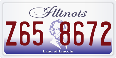 IL license plate Z658672