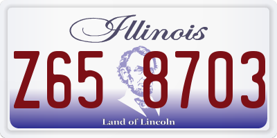 IL license plate Z658703