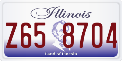IL license plate Z658704
