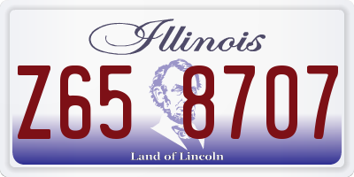 IL license plate Z658707