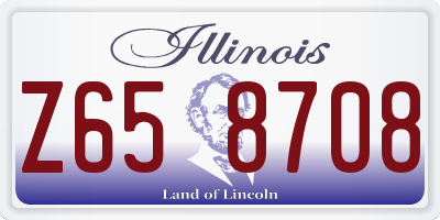 IL license plate Z658708