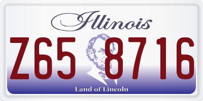 IL license plate Z658716