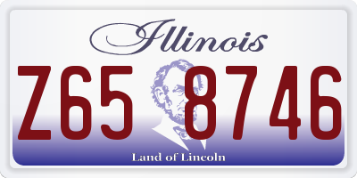 IL license plate Z658746