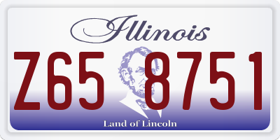 IL license plate Z658751