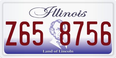 IL license plate Z658756