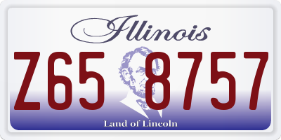 IL license plate Z658757