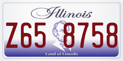 IL license plate Z658758