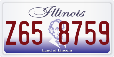 IL license plate Z658759
