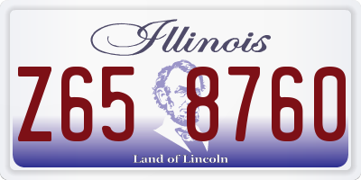 IL license plate Z658760
