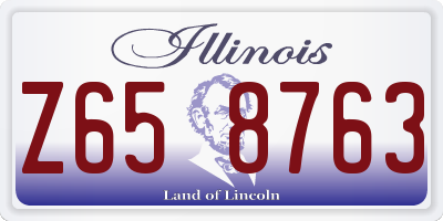 IL license plate Z658763